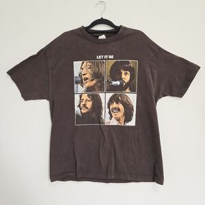 Let it Be Vintage Beatles 2004 Brown Shirt - XL